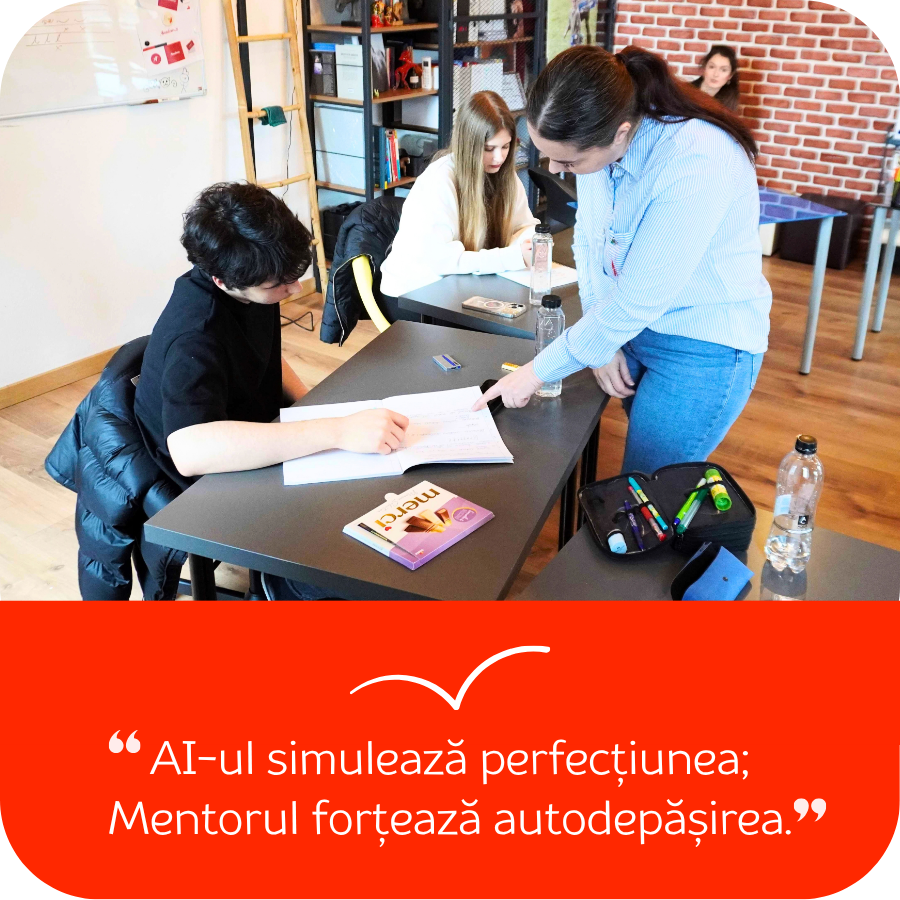 Mentorul predă rigoarea și formele; Copilul își descoperă semnătura interioară.
